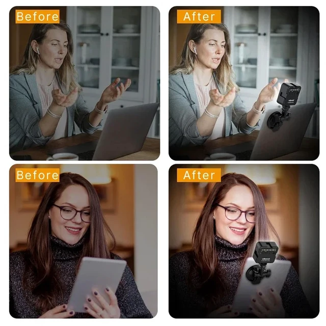 Alt view image 4 of 7 - VL49 On-Camera LED Video Fill Light, 5500K 2000mAh Rechargeable | CRI95+, 3 Cold Shoe Light, Dimmable Brightness, Portable Mini Photography Lighting, for Vlog TikTok YouTube Live Streaming