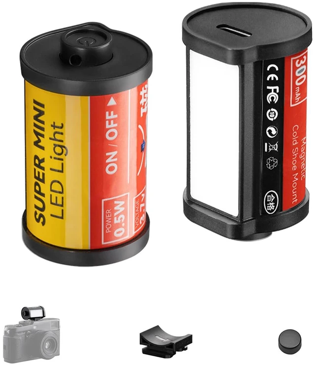Main image of Magnetic Led Light 3 Colors 3000K/4500K/6000K Cold Shoe Lights, Rechargeable Super Mini Led Light for Camera Photography (1)