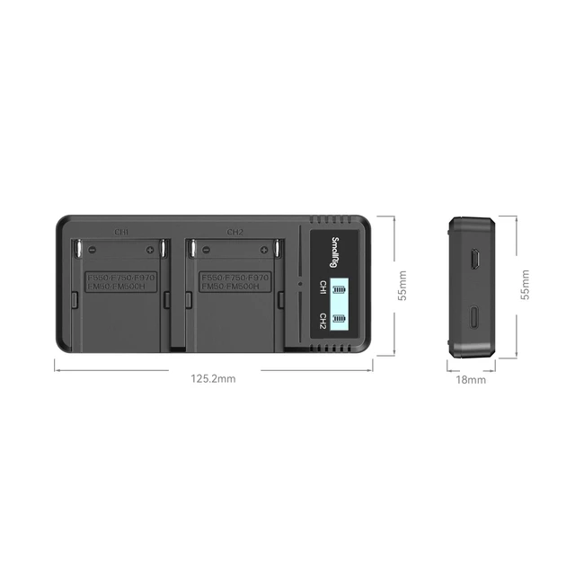 Alt view image 7 of 7 - NP-F Battery Charger for Sony, Dual USB Charger with LCD Display | Fast Charging NP-F Charger for Sony NP-F970 NP-F930 NP-F950 NP-F960 NP-F550 NP-F530 NP-F330 NP-F570 Battery