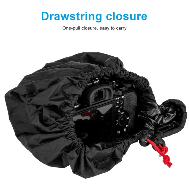 Alt view image 5 of 7 - Camera Rain Cover Coat Storage Bag Protector Rainproof Waterproof for Canon Nikon Sony