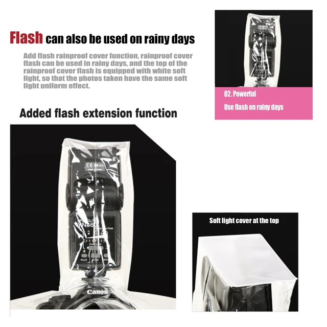 Alt view image 6 of 7 - Professional DSLR Rain Cover - Waterproof Camera Cover for Canon Nikon Sony Fuji Cameras & More, Photography Essentials with Lens Protector(-20/-4 Non-Freezing)