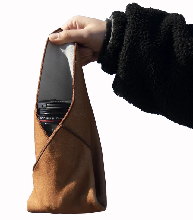 Main image of Self-Adhesive Camera and Lens Protective Wrap, Khaki, 13.8 x 13.8 in | Soft Wrap Protects Cameras, Lenses, Phones and Gear from Scratches and Bumps in Storage, Camera Bags or on the Go