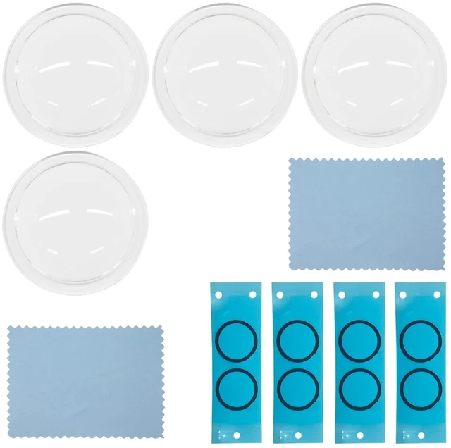 Main image of Car Camera Lens Protector, Clear High-Transparency Anti-Rain Anti-Glare Backup Camera Protective Sticker, Water-Resistant Adhesive Vehicle Reversing Cameras Rain Shield (4PCS)
