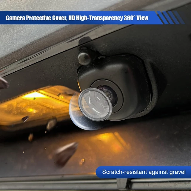 Alt view image 3 of 6 - Car Camera Lens Protector, Clear High-Transparency Anti-Rain Anti-Glare Backup Camera Protective Sticker, Water-Resistant Adhesive Vehicle Reversing Cameras Rain Shield (4PCS)