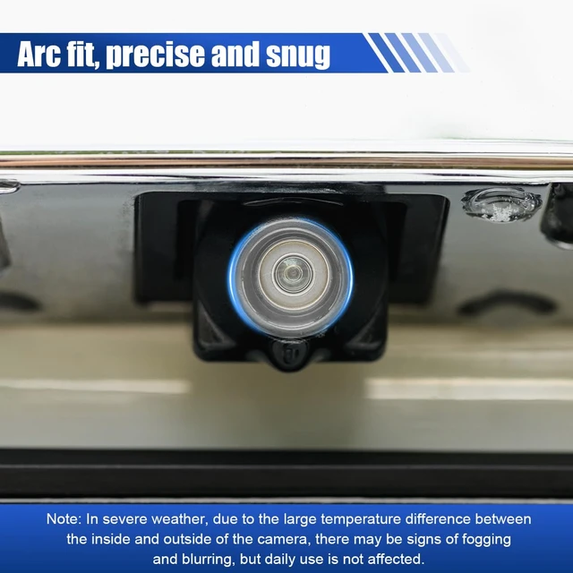 Alt view image 4 of 6 - Car Camera Lens Protector, Clear High-Transparency Anti-Rain Anti-Glare Backup Camera Protective Sticker, Water-Resistant Adhesive Vehicle Reversing Cameras Rain Shield (4PCS)