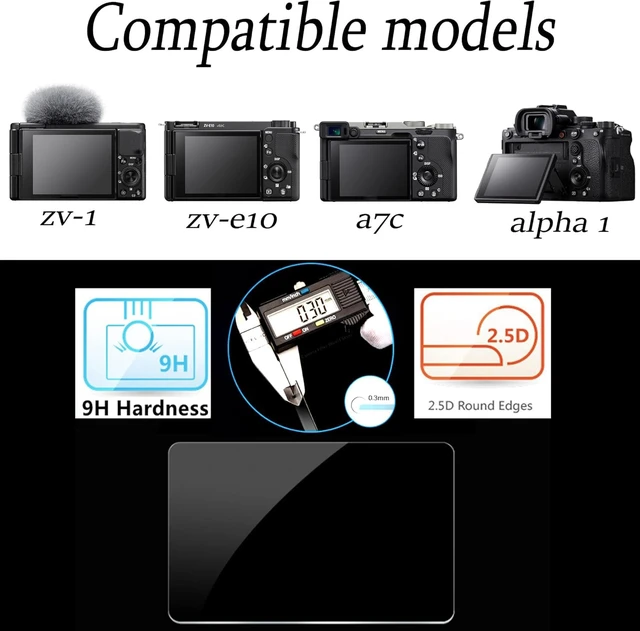 Alt view image 4 of 7 - 3Pcs Screen Protector for Sony Alpha a7II A7III A7R IV A7SII A7SIII | for RX100VII RX100VI RX100V RX100IV RX100M2 A9II,ZV-E10 RX10IV ZV-1 ZV-1M2, 0.3mm 9H Hardness Anti-Scrach Anti-Bubble