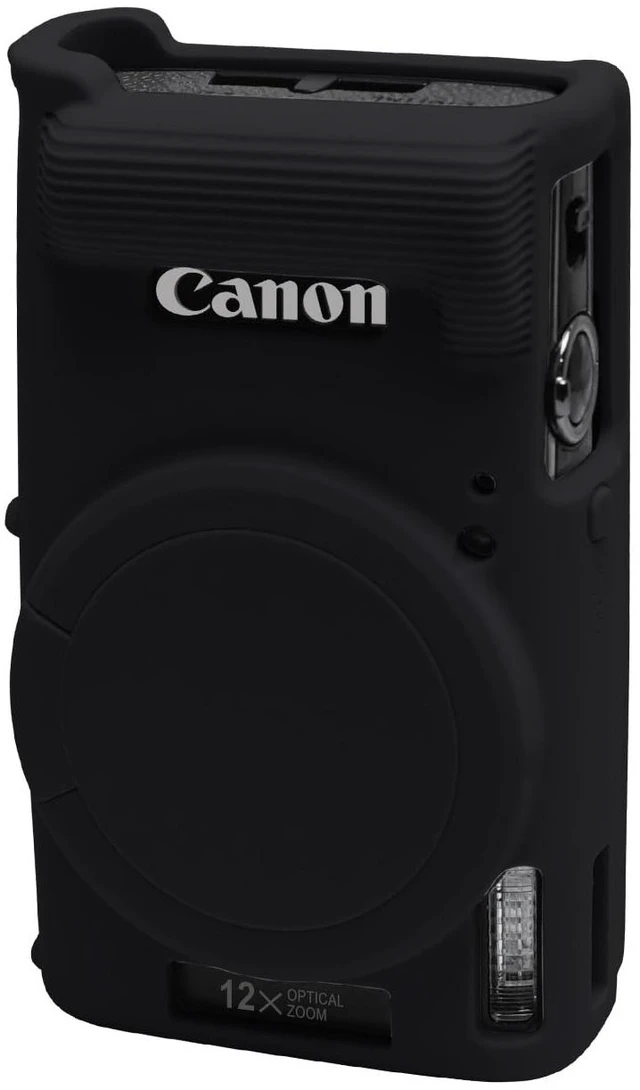 Main image of Camera Case for Canon ELPH 360/IXUS 285 HS/IXY 650 Camera,Black | With Removable Lens Cover,Soft Silicone Protective Case,Anti-Scratch,Dustproof,Shockproof,Enhanced Grip,Camera Accessories