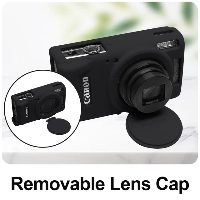 Alt view image 2 of 7 - Camera Case for Canon ELPH 360/IXUS 285 HS/IXY 650 Camera,Black | With Removable Lens Cover,Soft Silicone Protective Case,Anti-Scratch,Dustproof,Shockproof,Enhanced Grip,Camera Accessories