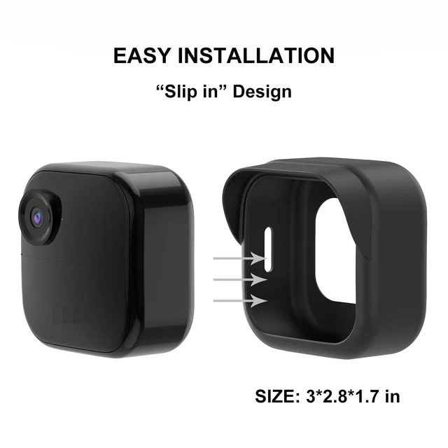 Alt view image 5 of 7 - Silicone Case for All-New Blink Outdoor 4 (4th Gen) / 2K+ (Black, 2 Pack) | Weatherproof Protective Skin Cover with Hat Brim for All-New Blink Outdoor 4 & 2K Smart Security Camera