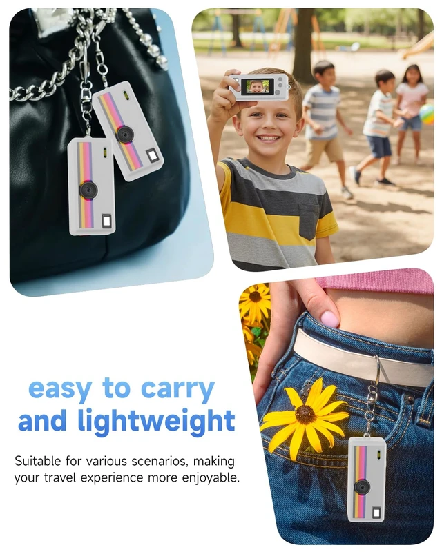 Alt view image 3 of 7 - Silicone Case for Kodak CHARMERA Keychain Digital Blind Box accessories,Soft Silicone Protective Case,Comes with Screen Protectors and Wrist Strap - Transparent