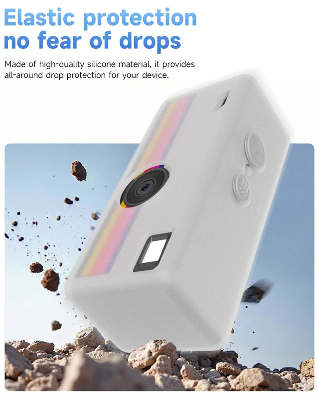 Alt view image 6 of 7 - Silicone Case for Kodak CHARMERA Keychain Digital Blind Box accessories,Soft Silicone Protective Case,Comes with Screen Protectors and Wrist Strap - Transparent