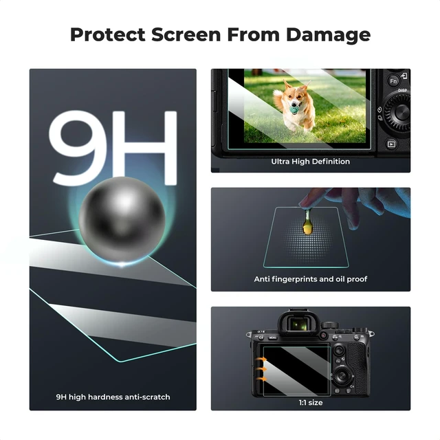Alt view image 3 of 6 - Screen Protector Compatible with Sony A7III/A7C/A7R IV Series | Ultra Clear Tempered Glass Screen Protector Anti Scratch Bubble Free Ultra Resistant PF19