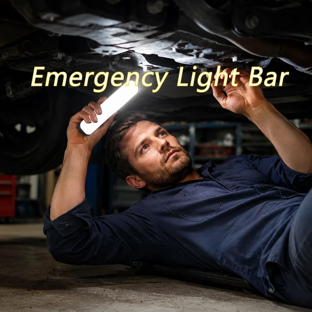 Alt view image 7 of 7 - Rechargeable LED Magnetic Light Bar 5500mAh,6500K Daylight Portable Emergency Work Lighting for Home Power Outages,Camping,Automotive Repairs,Under Hood & Workshop(1 Pack)