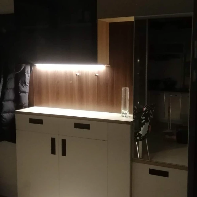 Alt view image 3 of 5 - Under Cabinet Led Lighting, 12 Inch Led Light Strip Bar, Daylight White 6500K USB Led Light, Small Thin Led Under Counter Lighting (3 Color Temperature,Dimmable, 12.6 Inch Opal mask)