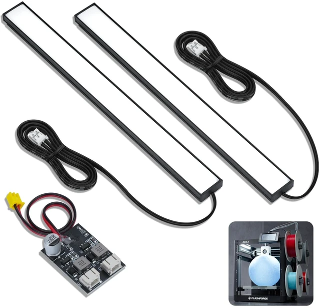 Main image of for Flashforge AD5X Led Light kit,Plug&Play Magnet Installation Light Strip | Mobile App Remote Control,6500K Flicker-Free Dual Light Bar with 24V Voltage-Stabilized Board