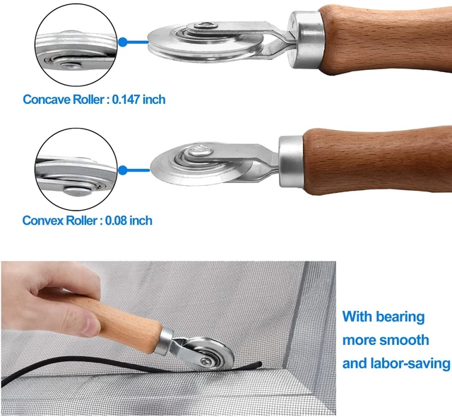 Alt view image 5 of 7 - Upgrade Window Screen Repair Kit, Steel/Nylon Roller Tool with Bearing