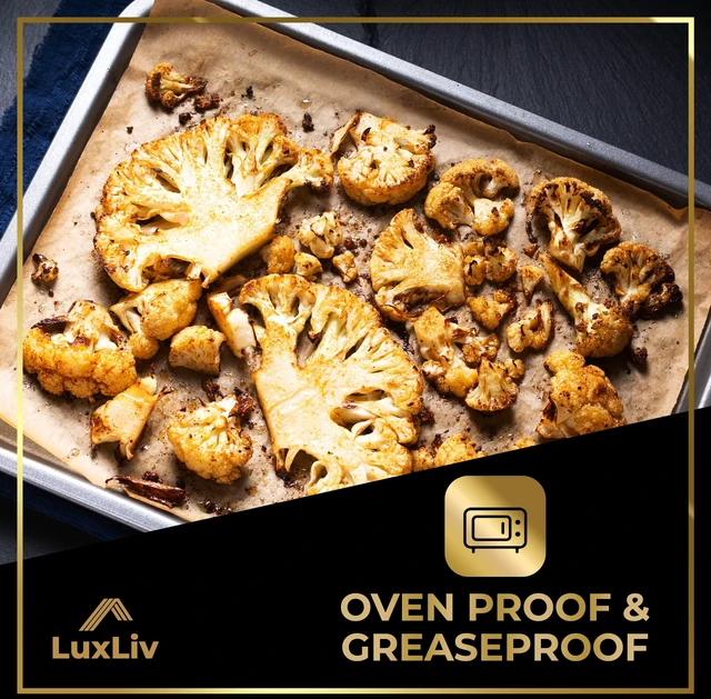 Alt view image 6 of 7 - Unbleached Brown Parchment Paper Roll Natural Non-Stick Baking Paper, Heavy Duty & Greaseproof, Oven & Air Fryer Safe Baking Roll for Cookies, Bread & Cooking 30cm x 50m