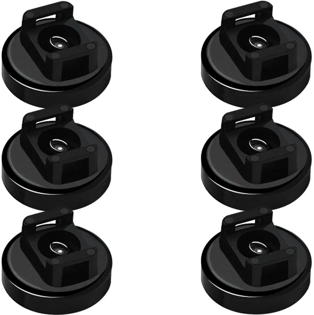 Main image of Magnet Zip Tie Mount Magnetic Zip Ties Mount 25LBS Strong Multipurpose Wire Cable Holder Mount Wire Clips Management for Home Office Marine Electrical Wiring (Black, 6 Piece)