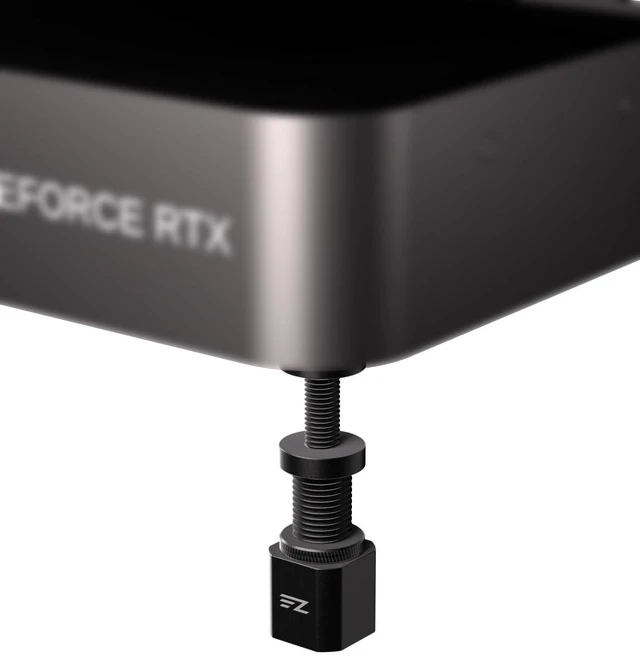 Main image of SS48 GPU Support Bracket, GPU Stand with Magnetic Base, Black | Up to 48mm Support, Locking Ring, Magnetic GPU Holder, Anti-Slip Pads, Compact Graphics Card Stand for Custom PC Builds