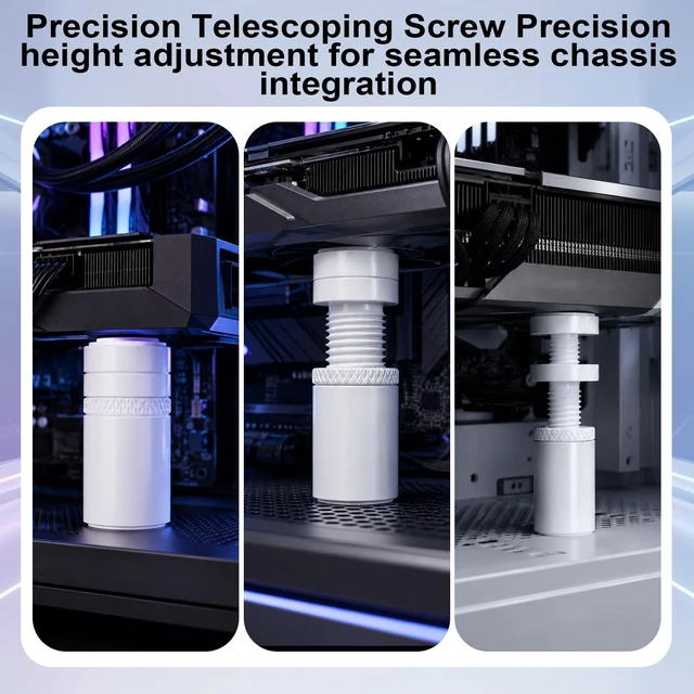 Alt view image 4 of 7 - GPU Support Bracket GPU Sag Bracket Stand Holder Graphics Card Support, White Magnetic Graphics Card Supports Brackets with Silicone Pads, Anti-Sag Holder for Small PC Cases