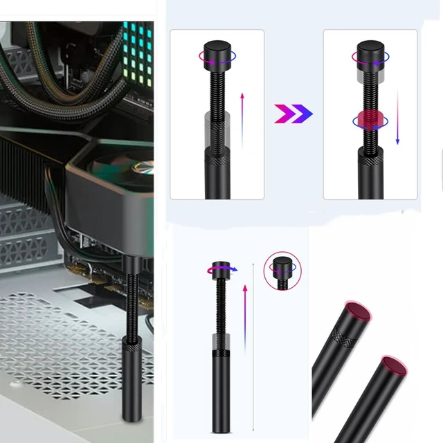 Alt view image 3 of 5 - GPU Support Gpu Anti Sag Bracket, Graphics Card GPU Support, Video Card Sag Holder Bracket with Magnet and Rubber Pad