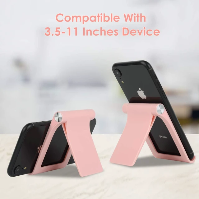 Alt view image 5 of 7 - Desktop Cell Phone Stand Holder Multi-Angle Adjustable Phone Desk Stand Tablet Holder for iPhone 17 16 15 14 13 12 11 Pro Max XS XR Samsung Galaxy S22 S21 S20 S10 S9 Edge Android Smartphone