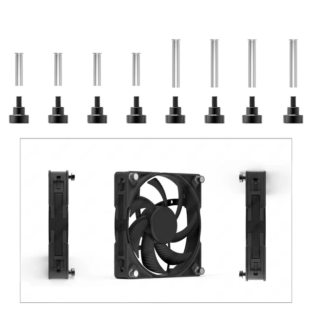 Alt view image 7 of 7 - Magnetic Cooling Fan Mounting Screws for Secure Toolless Installation with Metal Construction