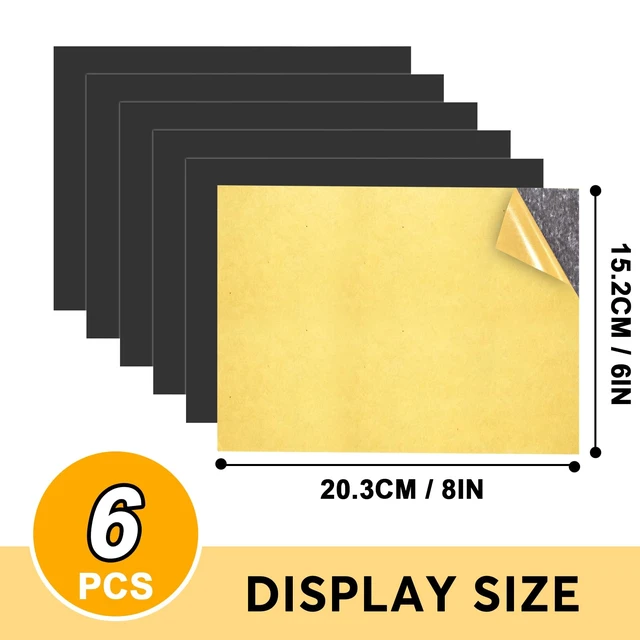 Alt view image 2 of 7 - Magnetic Sheet with Adhesive Backing 6 x 8, 6 Pack | Magnet Paper Sheets For Classroom, Easy to Cut for Fridge Photo Magnets, Crafts, Postcards, DIY