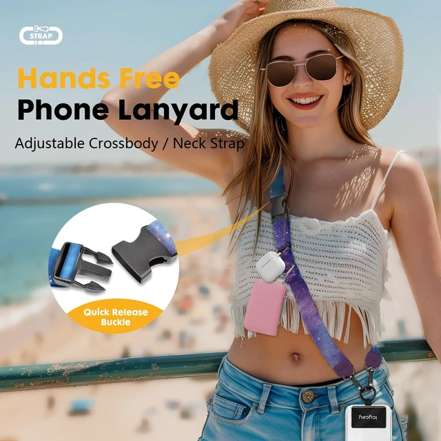 Alt view image 2 of 6 - Phone Lanyard Crossbody Strap Neck Adjustable Teacher Women Nebula | for Cell Phone Case Keys ID Badges, Anti Theft, Multifuctional, Cute Phone Holder, Travel Hiking Essential Accessories, Gifts