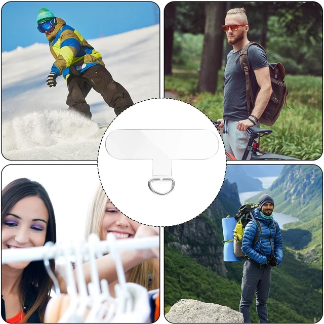 Alt view image 4 of 7 - 40 pcs Phone Tether Tabs Universal Phone Lanyard Patches Cellphone Tether Replacement Strap Holder Lanyard Replacement Part for Cell Strap Transparent Compatible Cases