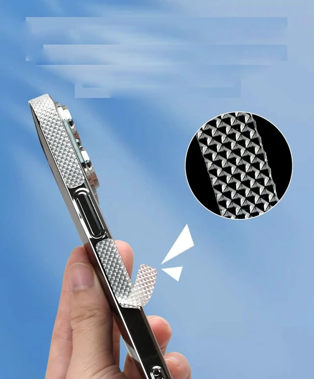 Alt view image 3 of 4 - 20 Pack Cell Phone Grip Tape Strips Rubber Non Slip Side Sticker Adhesive Grippy Bumper Frame Stickers for iPhone Case Magnetic Mobile Phone Case Commuter Series Cases Smartphone Tablet Frame