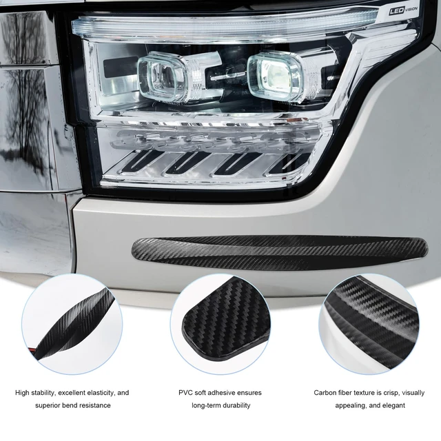 Alt view image 5 of 6 - 2 PCS Bumper Guard Strip, Anti-Scratch Car Side Door Edge Protector Trim Sticker, Anti-Collision Patch Bumper Guard Strip for SUVs RVs Trucks, Universal Car Accessories (Black)