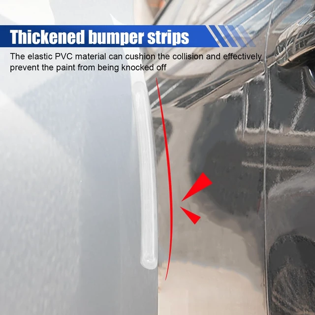 Alt view image 3 of 6 - 4PCS Car Side Door Edge Guards Silicone Anti-Scratch&Anti-Collision Car Door Protector Trim Strips with Self-Adhesive Universal Auto Body Bumper Protector for Cars SUVs Trucks Sedans (Transparent)