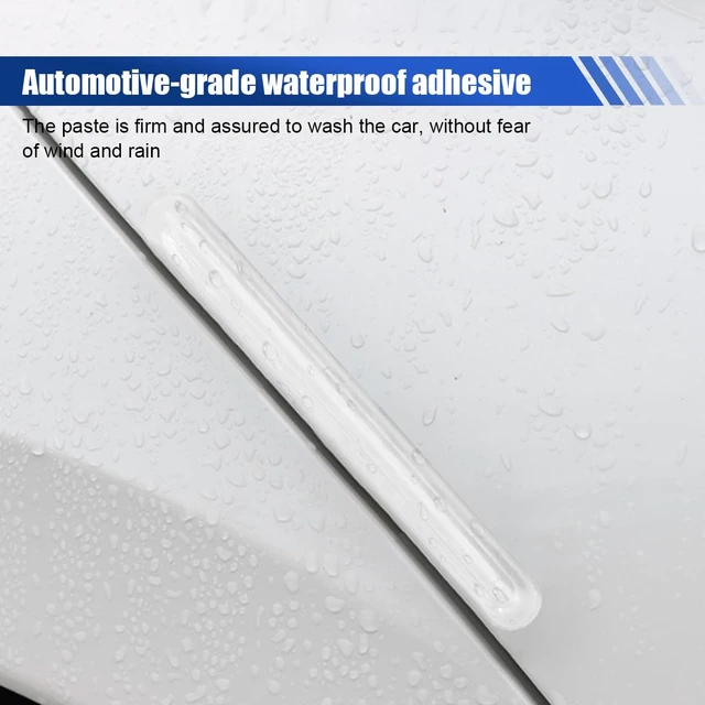 Alt view image 4 of 6 - 4PCS Car Side Door Edge Guards Silicone Anti-Scratch&Anti-Collision Car Door Protector Trim Strips with Self-Adhesive Universal Auto Body Bumper Protector for Cars SUVs Trucks Sedans (Transparent)