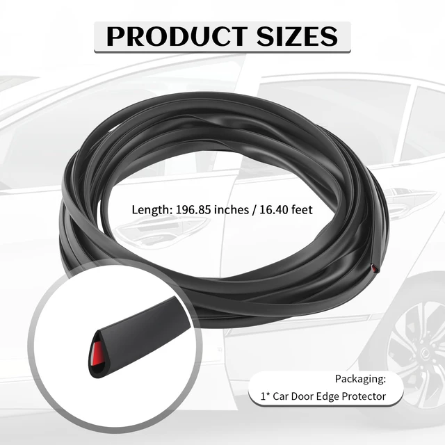 Alt view image 2 of 7 - 16.4Ft Car Door Edge Guards,Anti-Collision Car Door Protector Edge Guards Strip Avoid Scratche/Dust/Protect Interior,Universal Cars Doors Trim Protector for Doors/Hood/Trunk