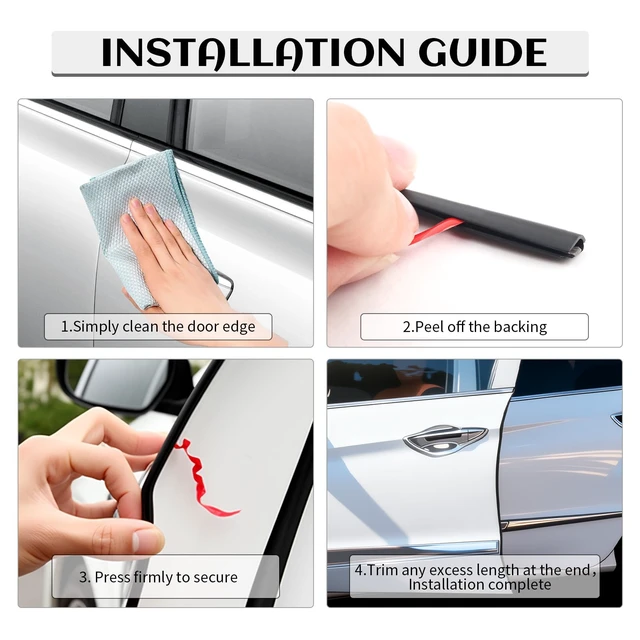 Alt view image 6 of 7 - 16.4Ft Car Door Edge Guards,Anti-Collision Car Door Protector Edge Guards Strip Avoid Scratche/Dust/Protect Interior,Universal Cars Doors Trim Protector for Doors/Hood/Trunk