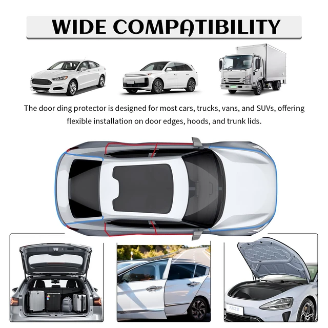 Alt view image 7 of 7 - 16.4Ft Car Door Edge Guards,Anti-Collision Car Door Protector Edge Guards Strip Avoid Scratche/Dust/Protect Interior,Universal Cars Doors Trim Protector for Doors/Hood/Trunk