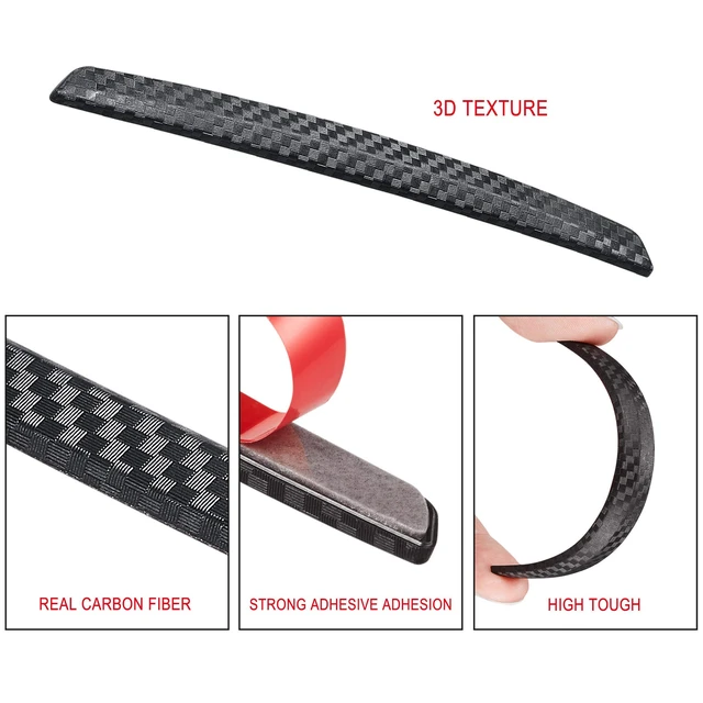 Alt view image 3 of 7 - 4 Pcs Car Door Anti-Collision Strip Door Edge Guards Anti-Rub Protector Trim Carbon Fiber Texture Car Door Corner Bumper Protector Anti-Scratch Universal for All Cars SUV (I)