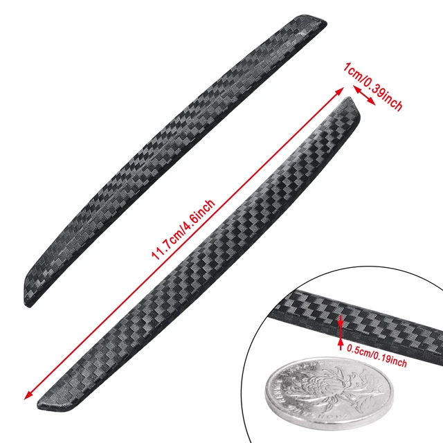 Alt view image 2 of 7 - 4 Pcs Car Door Anti-Collision Strip Door Edge Guards Anti-Rub Protector Trim Carbon Fiber Texture Car Door Corner Bumper Protector Anti-Scratch Universal for All Cars SUV (I)
