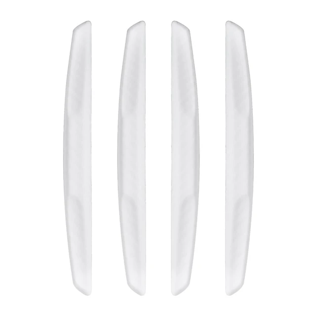 Alt view image 7 of 7 - 6 Inch 4Pcs 3D Carbon Fiber Texture Car Door Edge Protector Trim Strip Anti-Scratch and Anti-Collision Side Door Protectors Vehicle Exterior Accessories Sticker White