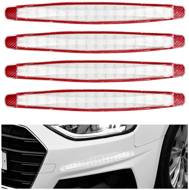 Main image of 4 PCS Car Bumper Guard Strip, Anti-Collision Carbon Fiber Auto Front & Rear Bumper Protector, Anti-Scratch Side Door Edge Guard Protective Strip for Most Vehicle Bumpers (Transparent)