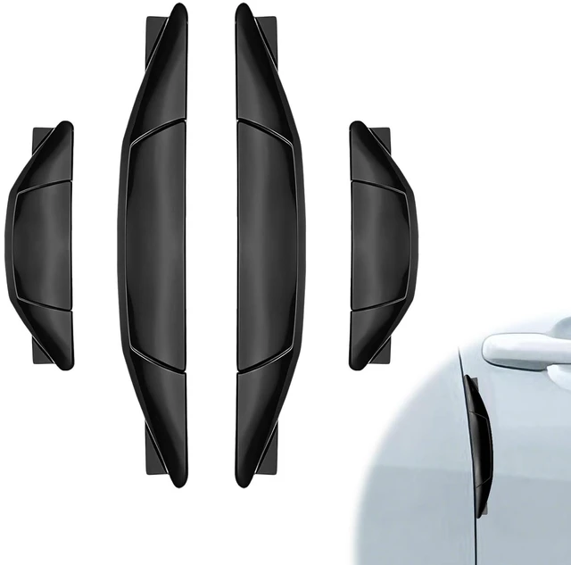 Main image of Set of 4 Pieces Universal Car Door Edge Guards Heavy Duty Anti-Collision Strips with Self-Adhesive Door Protector for Cars SUVs Trucks Black