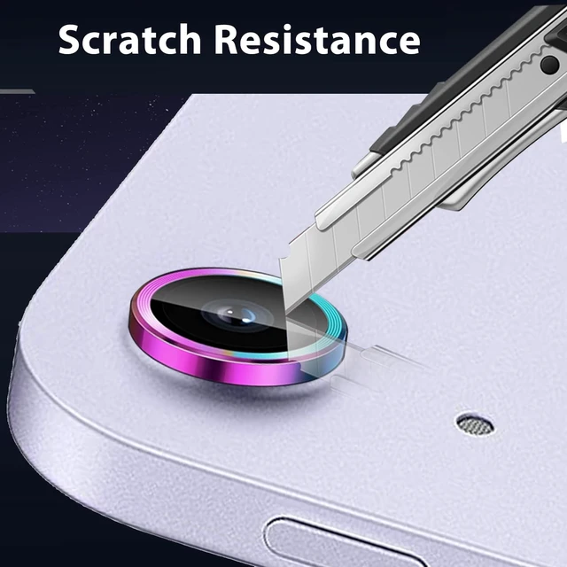 Alt view image 3 of 7 - (2 Set for iPad Air 13 M3/ iPad Air 11/ iPad 11 A16 (2025) Camera Lens Protector, 9H Tempered Glass Camera Cover Protector Metal Ring Decoration Accessories (Color-Puple-Blue)