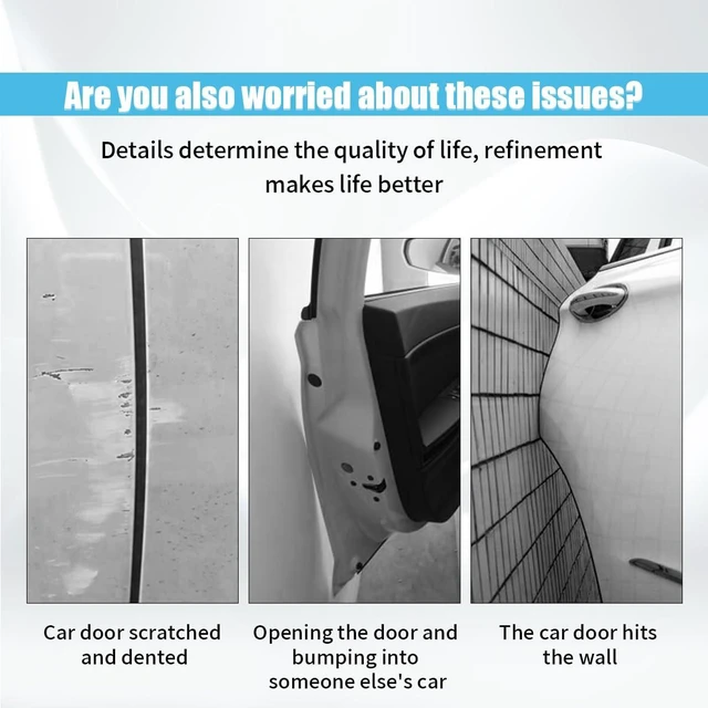 Alt view image 3 of 7 - 4PCS Car Door Edge Guards, Auto Side Door Protector Car Door Self Adhesive Anti-Collision Trim Strip, Universal Car Body Anti-Scratch Bumper Guard for Car SUV Truck (White)