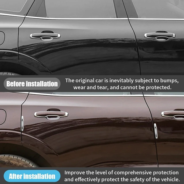 Alt view image 5 of 7 - 4PCS Car Door Edge Guards, Auto Side Door Protector Car Door Self Adhesive Anti-Collision Trim Strip, Universal Car Body Anti-Scratch Bumper Guard for Car SUV Truck (White)