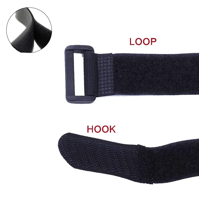 Alt view image 2 of 7 - 10Pack 1x8 Reusable Nylon Cable Straps with Buckle for Cords Organizer | Self-adhesive, Fastening Hook and Loop Cables,black Securing Straps,Cinch Straps,Adjustable, Heavy Duty Cords Storage tidy