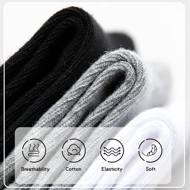 Alt view image 4 of 6 - Kids Crew Athletic Socks Boys Girls Classics Cotton School Uniform Childs Sports Breathable Casual Socks 10 Pairs (6-8 Years, 10 Pairs White)