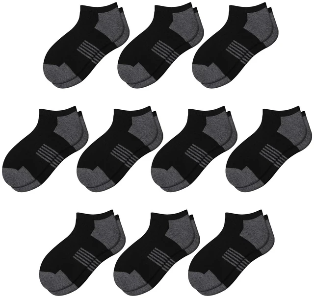 Main image of 10 Pairs Boys Socks Low Cut Ankle Socks For Kids 8-10 4-6 6-8 Years Old Short Athletic Socks With Cushioned Sole