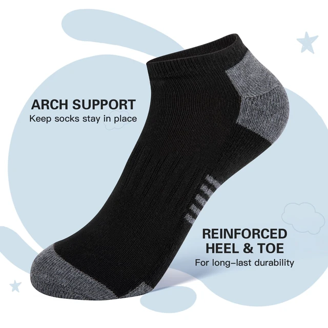 Alt view image 4 of 7 - 10 Pairs Boys Socks Low Cut Ankle Socks For Kids 8-10 4-6 6-8 Years Old Short Athletic Socks With Cushioned Sole