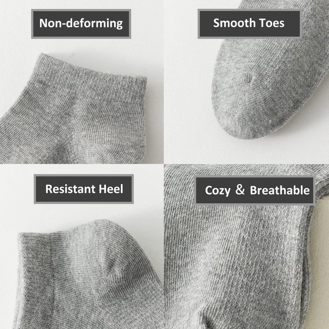 Alt view image 5 of 7 - Boys Seamless Socks Low Cut Cotton Socks Kids Athletic School Uniform Sock | Combed Cotton,Mesh Design,Seamless Toe,Reinforced Heel,Stay-Up Fit,Fade & Pill Resistant,Durable,Low Cut Ankle Socks